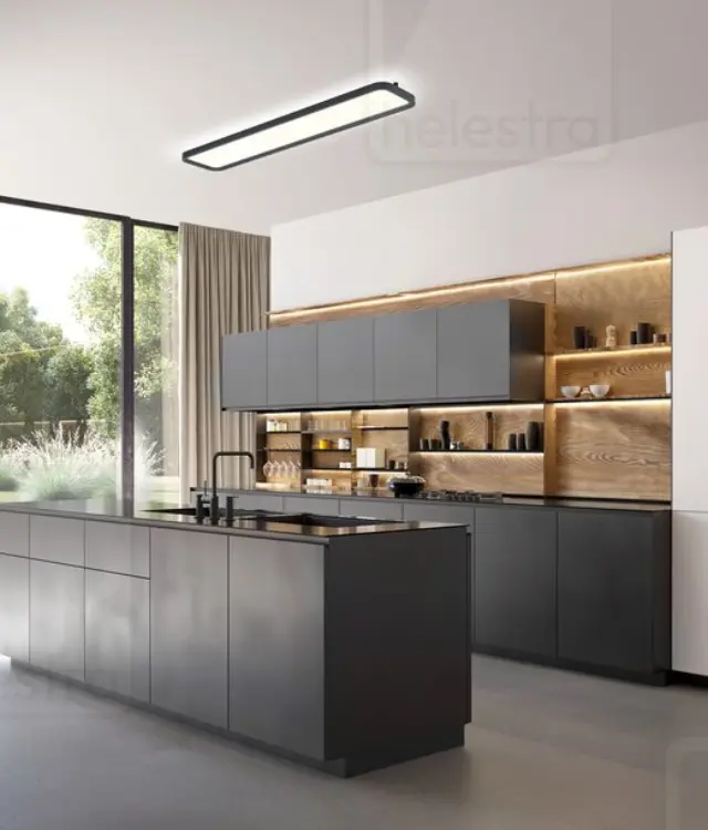 VIRTO Φωτιστικό Οροφής LED Direct / Indirect – Ultra Flat Ματ Μαύρο 3000K Dimmable 2