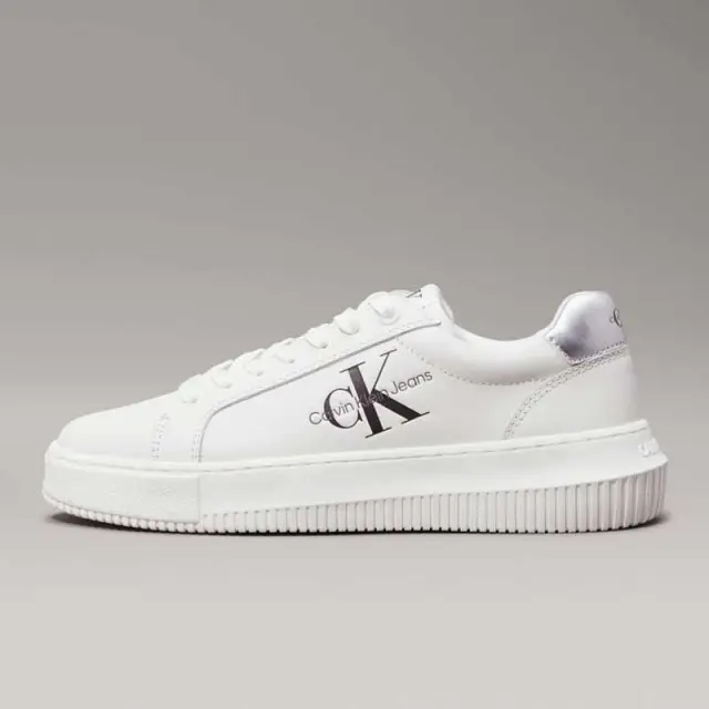 Calvin Klein - Γυναικεία Sneakers Chunky Cupsole Laceup Lth Ml Mtl YW0YW01476-0K9 Λευκό - 40 2