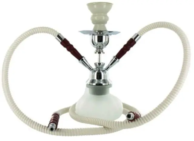Μίνι Ναργιλές Hookah Λευκό 2 Hoses - 25cm