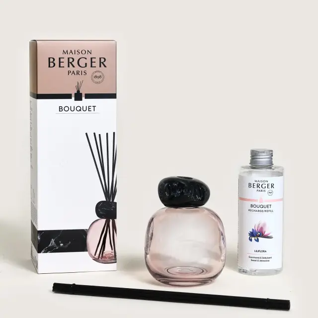 Maison Berger Paris Bouquet Diffuser Διαχύτης Αρώματος με stick s Σετ δώρου Mineral Pink/Black Reed με άρωμαLiliflora 2