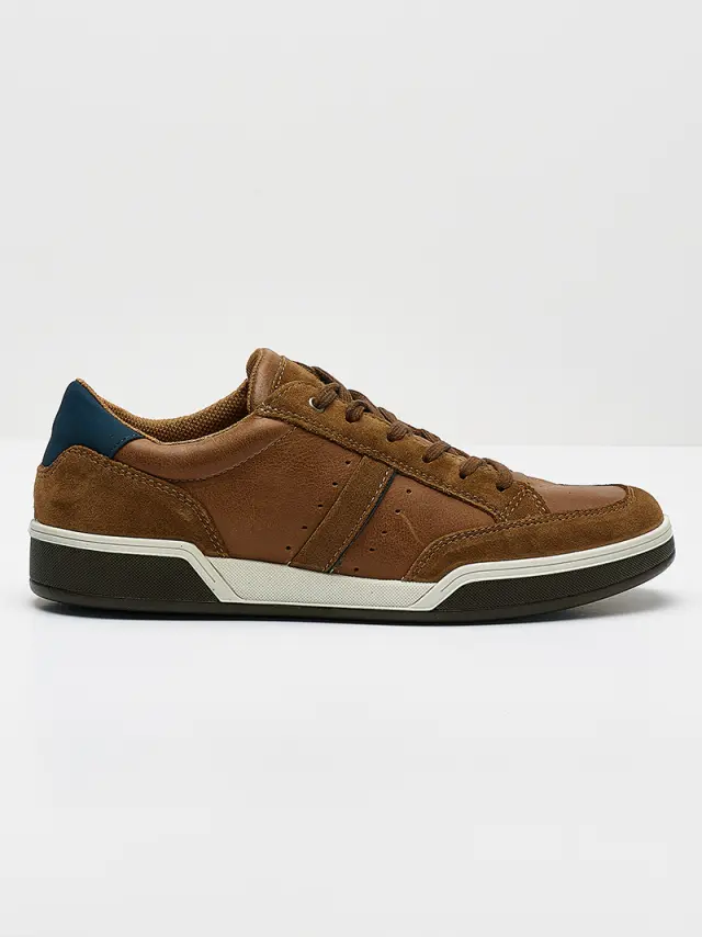Imac Sneakers Ανδρικό δέρμα/δέρμα Nubuck Καφέ IMA/151920 MARRONE/BLU - 41 2