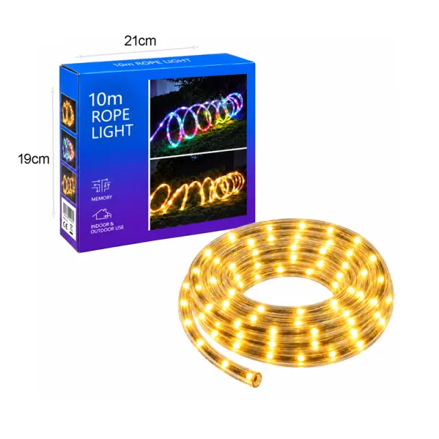Φωτοσωλήνας LED 10m με Θερμό Φως – LED Rope Light 082378 3