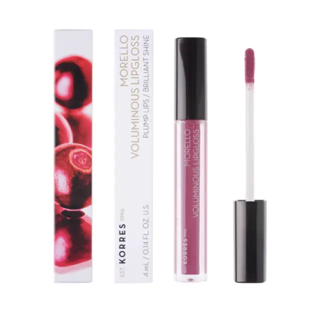 Korres Morello Lipgloss 27 Berry Purple 4ml (Κραγιόν Μοβ Χρώμα) 2