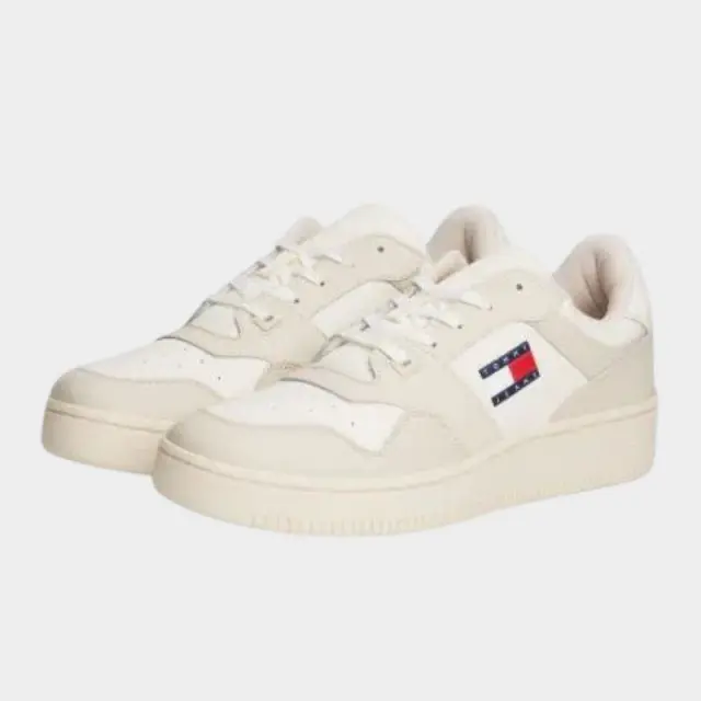 Tommy Hilfiger - Ανδρικά Δερμάτινα Sneakers Tjm Retro Basket Ess EM0EM01395-YBI Εκρού - 46 2