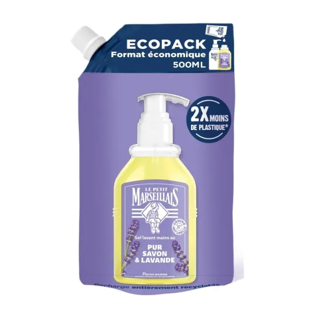 Le Petit Marseillais Lait & Lavande Hand Wash Liquid Κρεμοσάπουνο με Γάλα & Λεβάντα 500ml