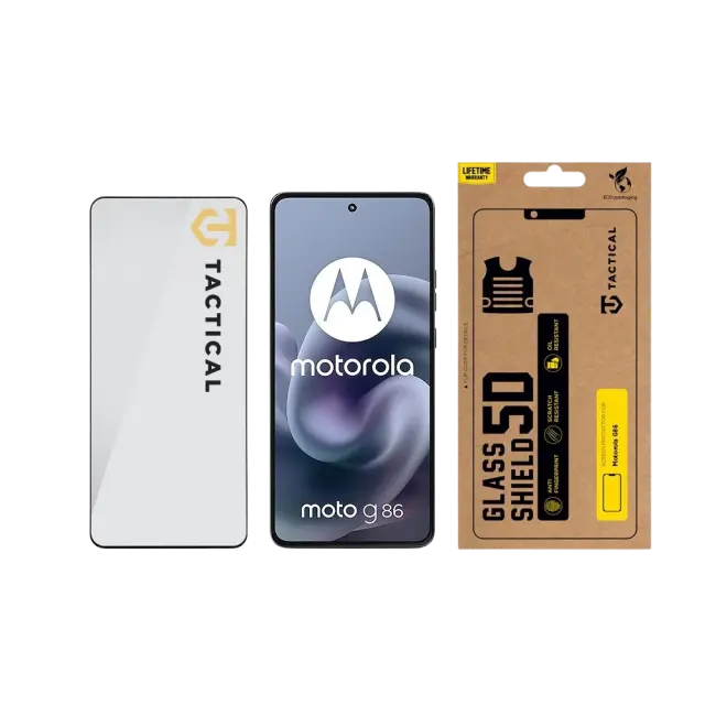 Tactical Glass Shield 5D for Motorola G86/G86 Power Black 3