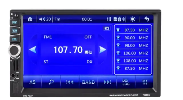 Ηχοσύστημα αυτοκινήτου 2DIN 7030GM με οθόνη 7" GPS MP5 player OEM