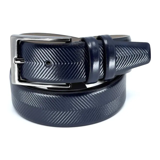 Μπλε Ζώνη P.U. Leather 3,5 cm - 130cm
