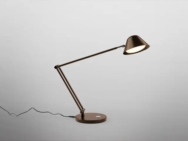 TAROS Επιτραπέζιο Φωτιστικό LED Dark Bronze – Ρυθμιζόμενο Καφέ Σκούρο Καφέ