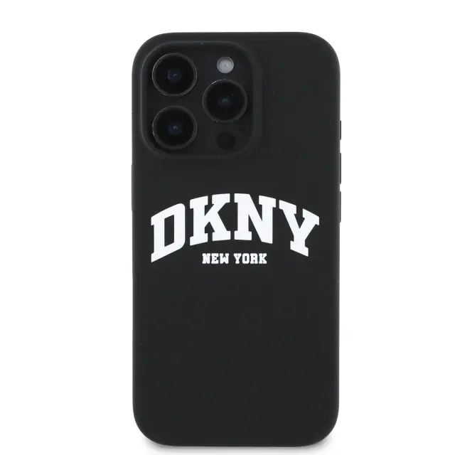 DKNY Liquid Silicone Arch Logo MagSafe Case for iPhone 16 Pro Black 2
