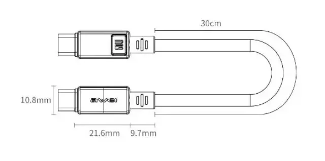 Καλώδιο φόρτισης & data - USB Type-C σε Type-C - CL-160T - Fast Charge - 60W - AWEI - 019316 - Black 2