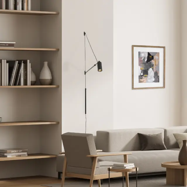Επιτοίχιο Φωτιστικό LED ACA Bella OKN5014WBK Αμμώδες Μαύρο 6W 3000K 430lm / OKN5014WBK 2