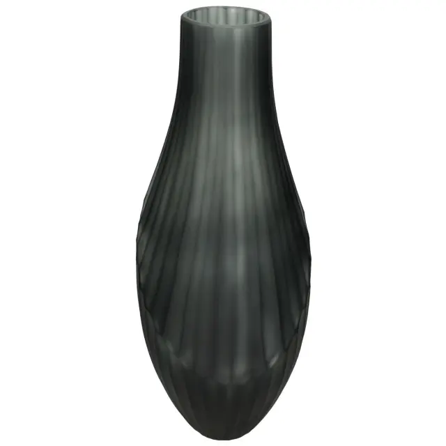 Βάζο Γκρι Γυαλί 19.5x19.5x35cm 2