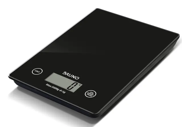 BRUNO ψηφιακή ζυγαριά κουζίνας BRN-0208, 1gr/5kg, Scale in Black