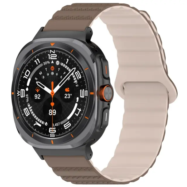 Two-Color Magnetic Λουράκι για Galaxy Ultra 47mm-Brown/Apricot OEM