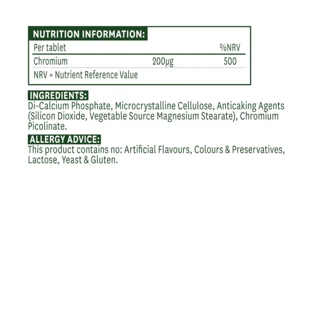 Natures Aid Chromium Picolinate 200 mcg 2