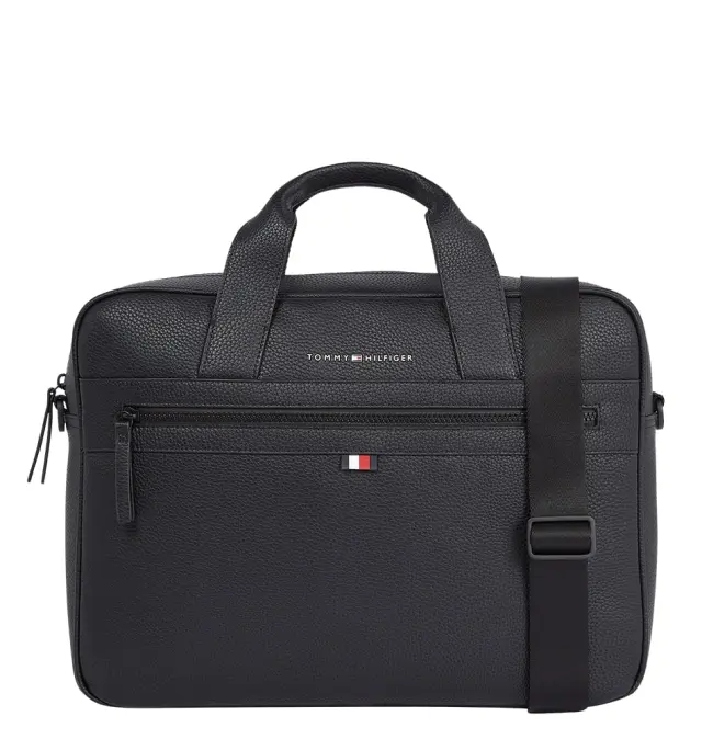 Τσάντα TOMMY HILFIGER 9507 Essential PU Computer bag Μαύρο
