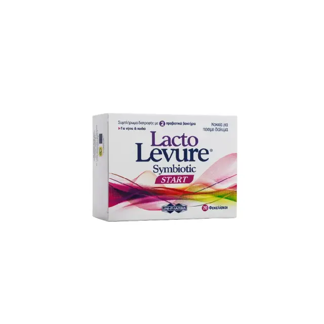 Uni-Pharma Lacto Levure Symbiotic Start, Συμβάλλει στην Αποκατάσταση της Εντερικής Χλωρίδας Για Νήπια & Παιδιά 20 Sachets