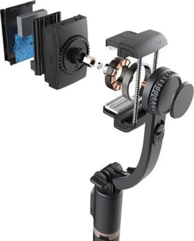 Selfie stick τρίποδο κινητού σταθεροποιητής με Bluetooth Μαύρο Q08 2