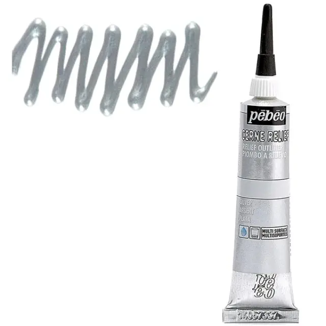 Pebeo Περίγραμμα Cern Relief - Silver - 20ml