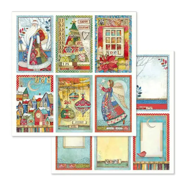 Χαρτί Scrapbooking Stamperia Διπλής Όψης - Christmas Cards - 31x30cm
