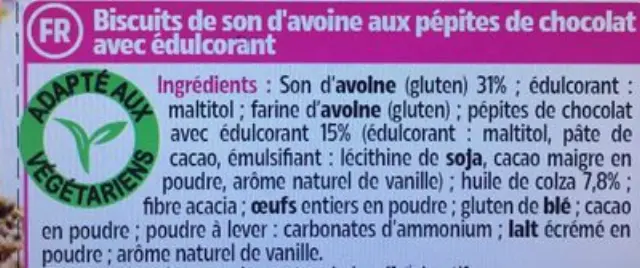 Dukan Μίνι Cookies Βρώμης με Κομμάτια Σοκολάτας, 100γρ 2