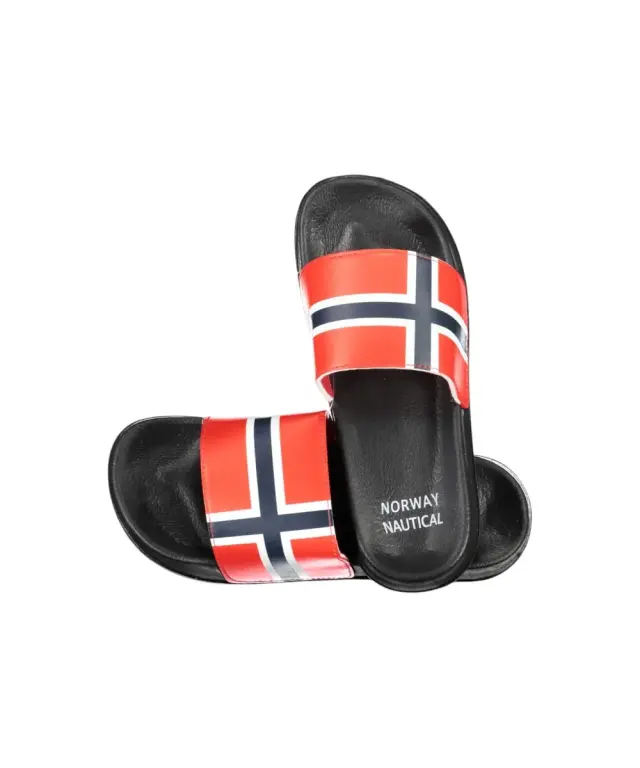Norway Nautical School – Ανδρικές Παντόφλες 831002-BLACK Μαύρο