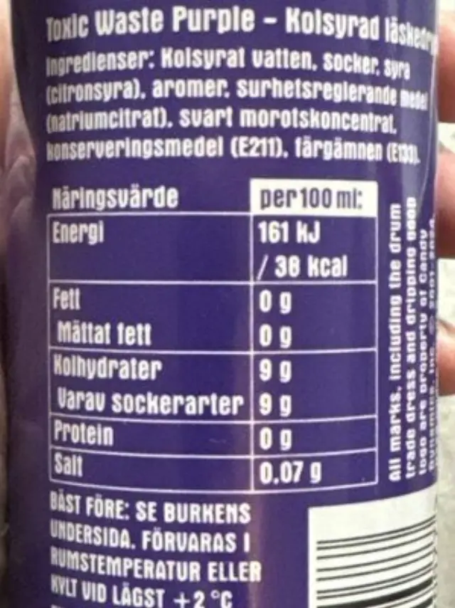 Toxic Waste Sour Soda Purple 330ml (σταφύλι) 2