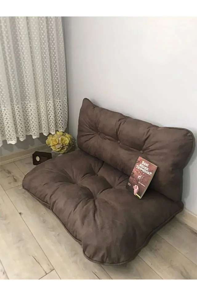 Stewehome Σετ 2 τεμαχίων μαξιλάρια δαπέδου για κήπο και παλέτα με ορθογώνιο σχήμα μοντέρνου στιλ 70x95 cm 2