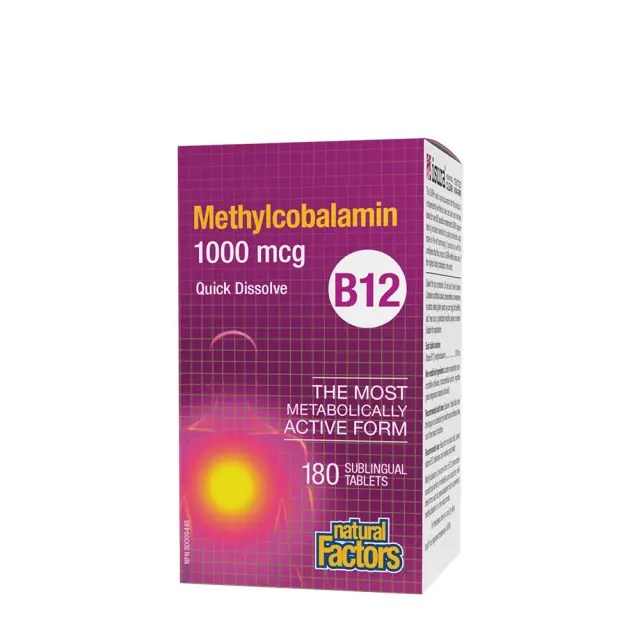 Natural Factors B12 Methylcobalamin 1000 mcg 180 Tablets
