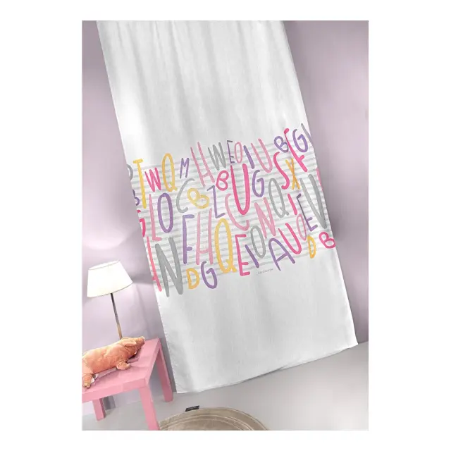 Κουρτίνα Guy Laroche Letters Pink 145x270