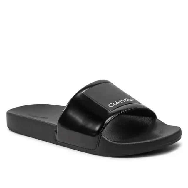 Ανδρικές Παντόφλες Pool Slide Calvin Klein HM0HM01466 BEH Μαύρες Μαύρο - 44 2