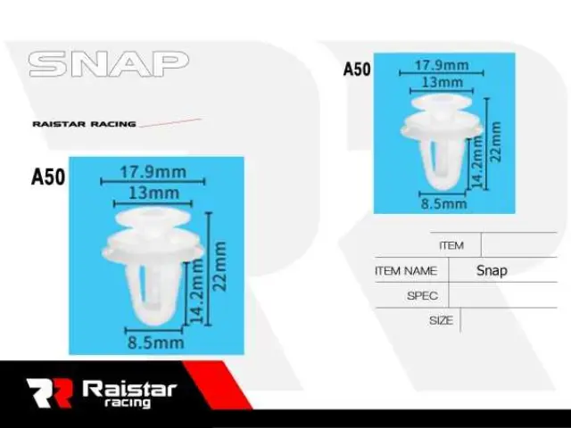 Σετ συνδετήρες αυτοκινήτου - 10pcs - R-F16101-03 - 180853 2