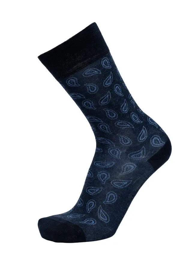 SC-M100-973 - Yacht Blue - SOCKS MEN ULISSE PAISLEY - O/S 41-46