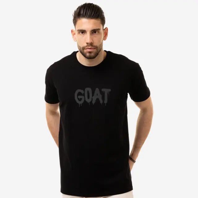 T-shirt Noshame® Μαύρο με τύπωμα GOAT - 122430 - XXL