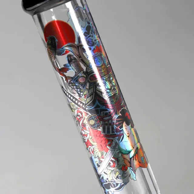Γυάλινο Bong IN BOX Black Leaf Percolator | Ronin & Geisha 50cm 2