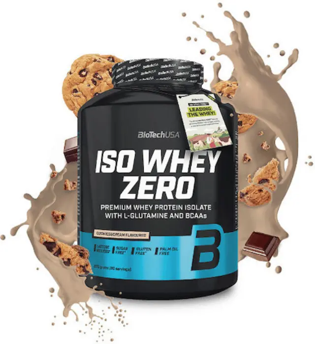 Biotech USA Iso Whey Zero Lactose Redused Πρωτεΐνη Ορού Γάλακτος Χωρίς Γλουτένη με Γεύση Cookies & Cream 1.816kg