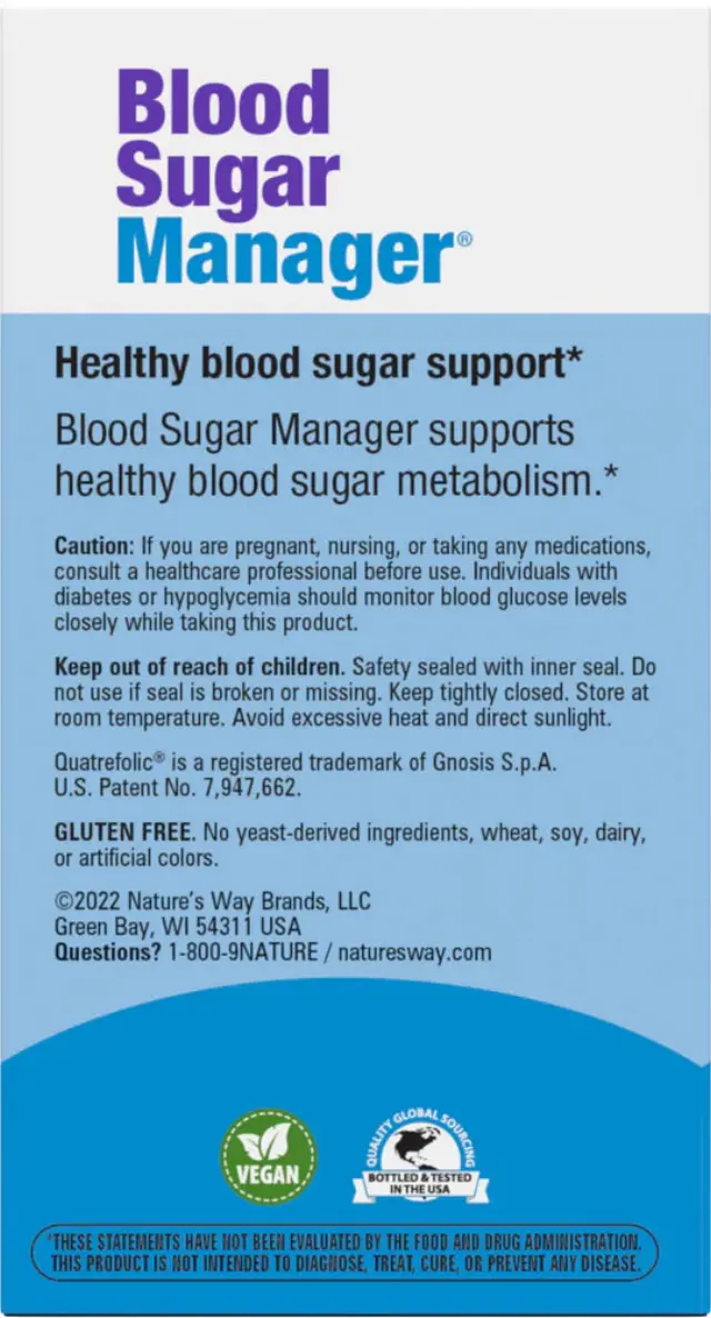 Nature's Way Blood Sugar Manager Tablets 3