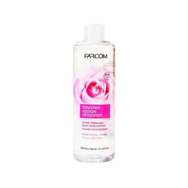 Farcom Τονωτική Λοσιόν Καθαρισμού Προσώπου Farcom 300ml Ροδόνερο