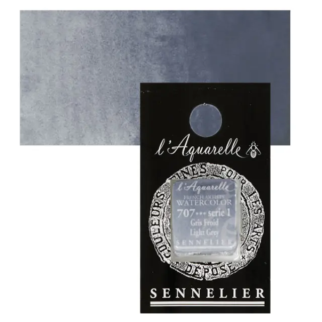 Χρώμα Ακουαρέλας Sennelier l Aquarelle Half Pan - 707 Light Grey
