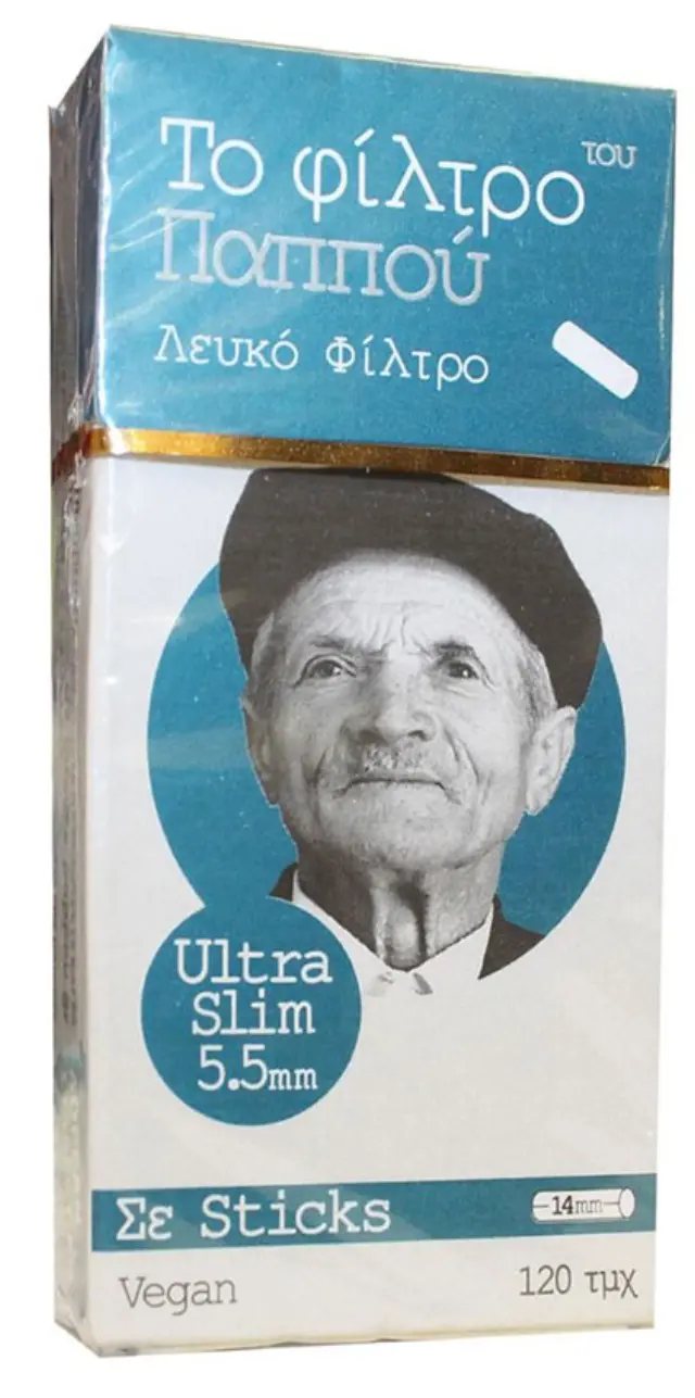 Του Παππού Φιλτράκια (47636) - Μακρύ 16mm Ultra Slim σε Σακουλάκι 300τεμ. - 5.7mm
