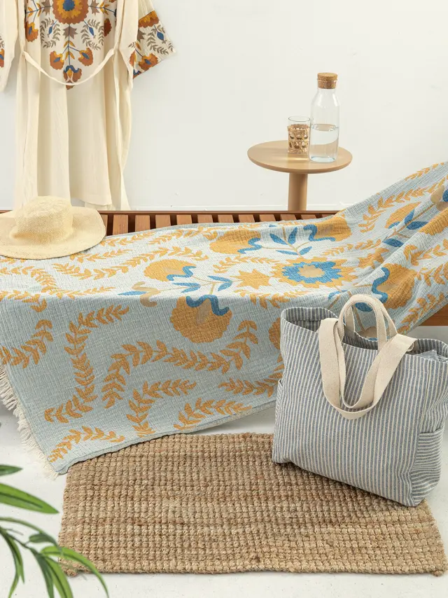 Τσάντα Θαλάσσης 35x35x15 Palamaiki Bag Blue 70% Βαμβάκι-30% Πολυέστερ 2