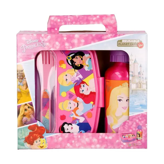 Stor: Disney Princess: Bright & Bold - 4 Pcs Urban Back to School Set In Gift Box 2