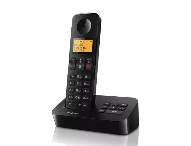 Ασύρματο τηλέφωνο Philips D2651B/01 με τηλεφωνητή και λειτουργία handsfree 8517110000000000 2