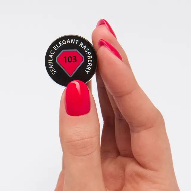 Semilac Ημιμόνιμο Βερνίκι 103 Elegant Raspberry 7ml 3