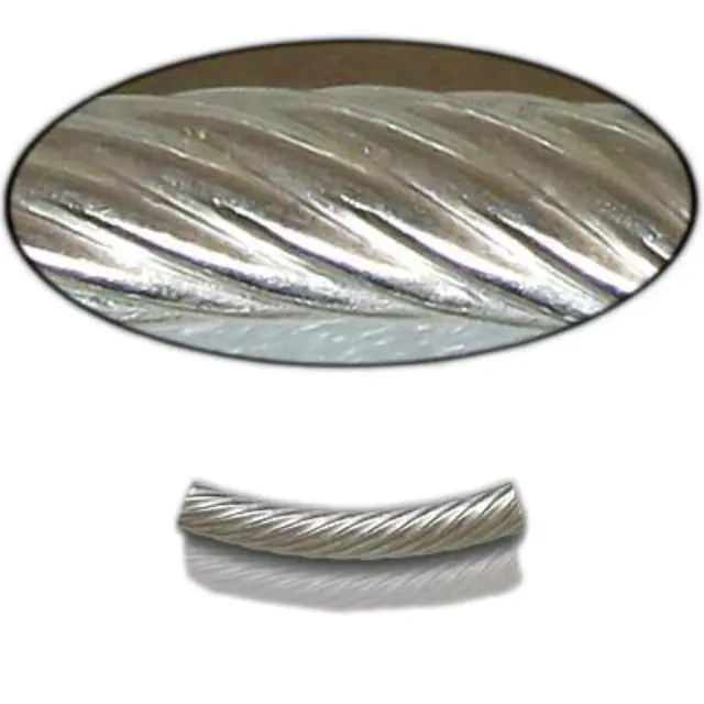 Ασημένιο 925 Σωληνάκι Κυρτό Spiral 3x20mm - 1τεμ