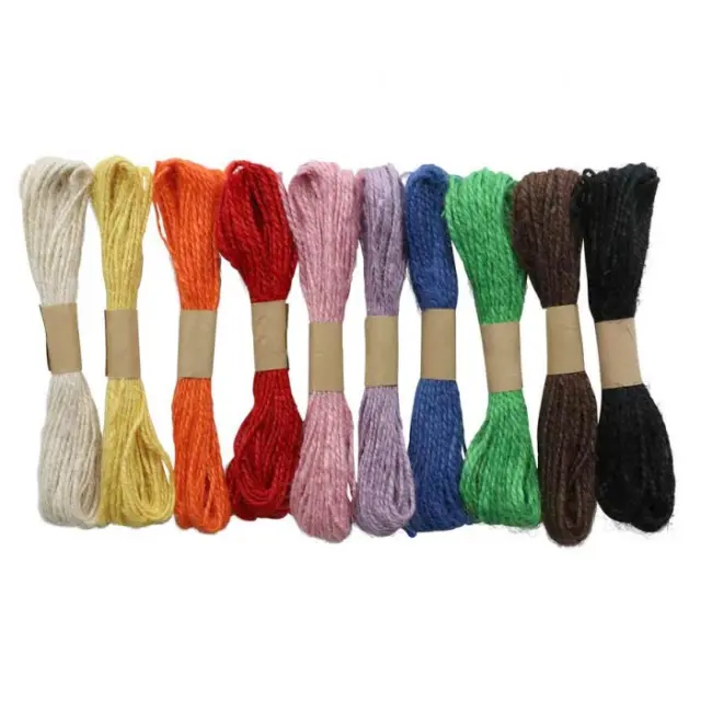 Glorex Σετ 10 Κορδόνια Γιούτα (Jute) 10m/Χρώμα - Mix Color