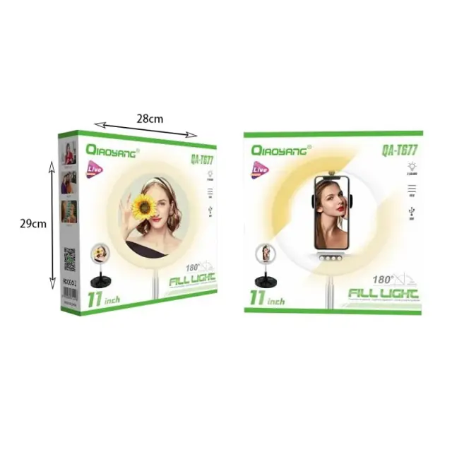 Qiaoyang Ring Light με Βάση 3 χρωμάτων QA-T677 – 180° Fill Light 400036 2