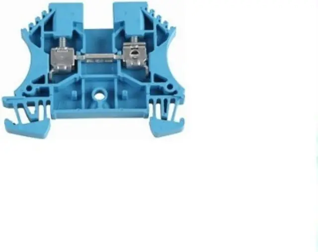 Feed-through terminal block, Screw connection, blue, 6 mm², 41 A, 800 V, Number of connections: 2