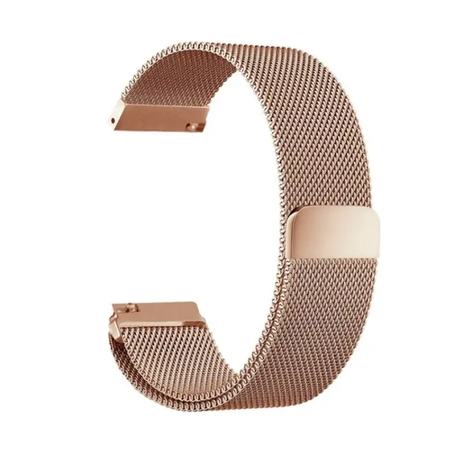 Milanese Mπρασελέ Λουράκι Amazfit Bip/ Galaxy Watch 42mm/ Vivoactive 3/Vivomove/ GTS (Fits all 20mm) - Ροζ Χρυσο ΟΕΜ